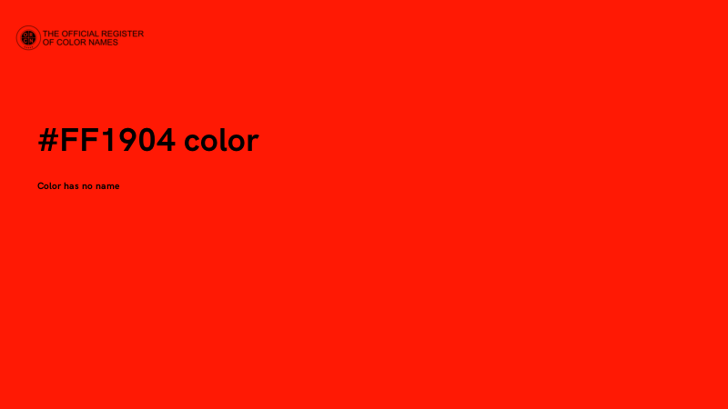 #FF1904 color image
