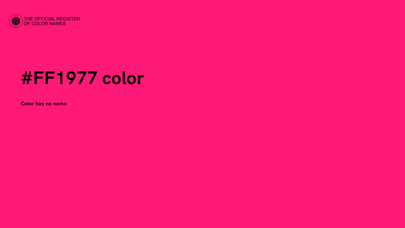 #FF1977 color image