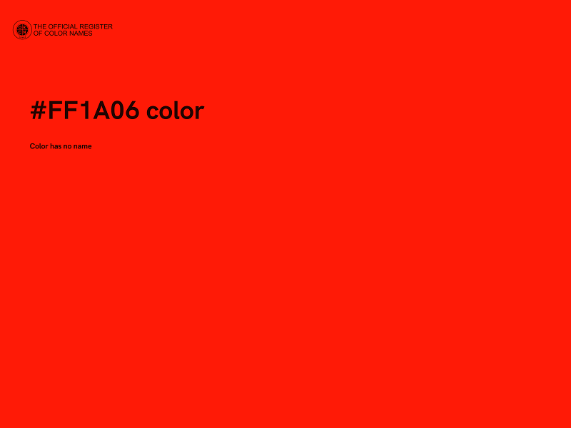 #FF1A06 color image