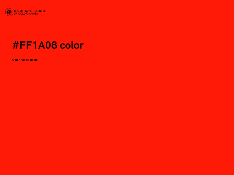 #FF1A08 color image