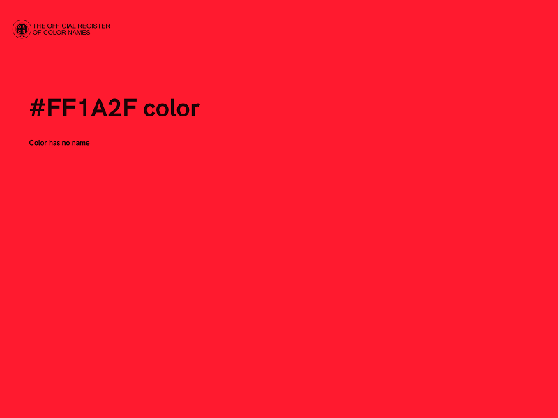 #FF1A2F color image