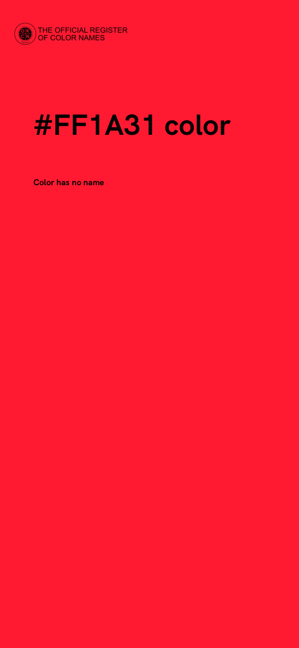 #FF1A31 color image