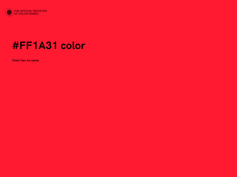 #FF1A31 color image