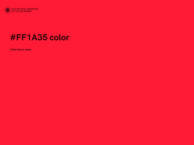 #FF1A35 color image