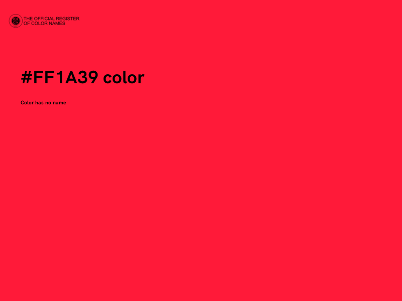 #FF1A39 color image