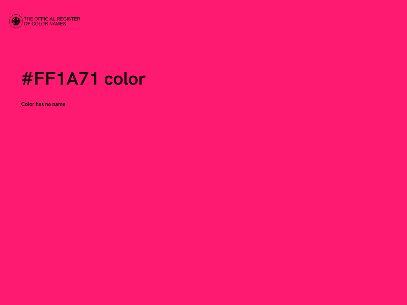 #FF1A71 color image