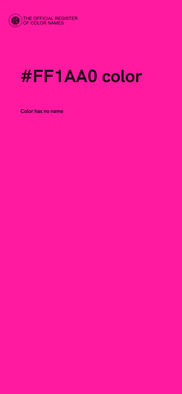 #FF1AA0 color image