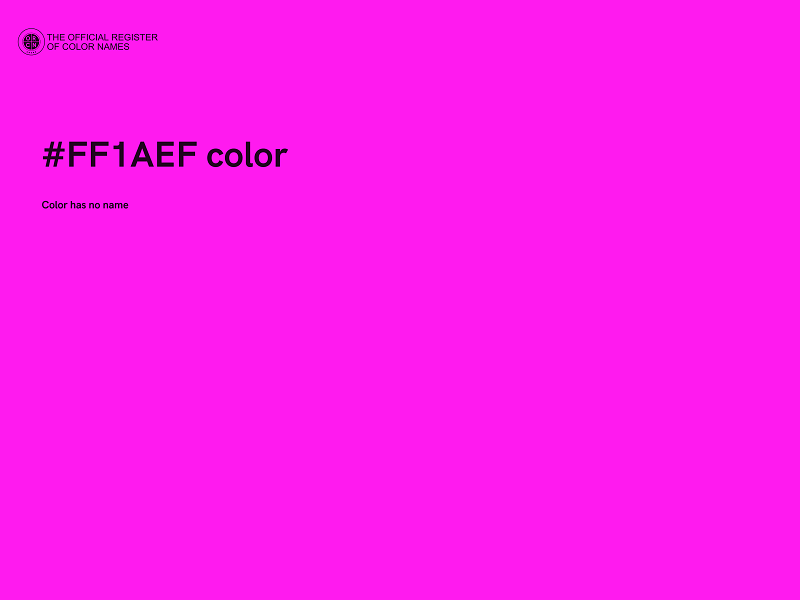 #FF1AEF color image