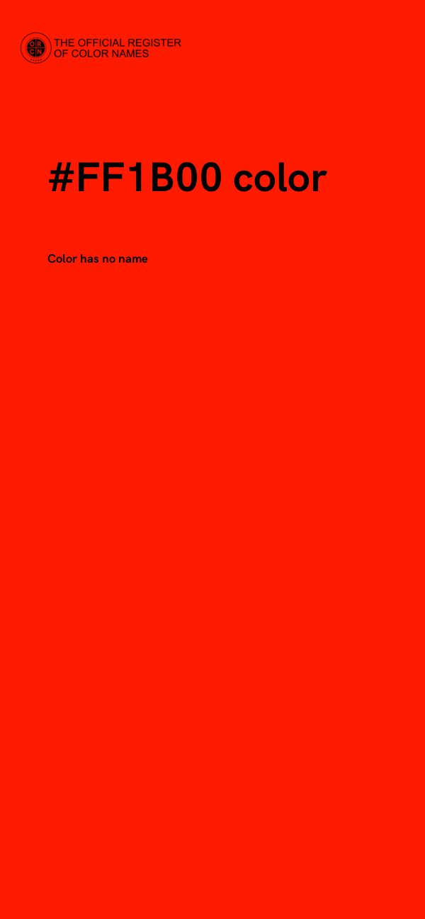 #FF1B00 color image