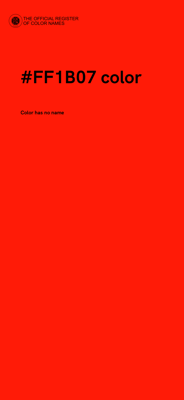 #FF1B07 color image