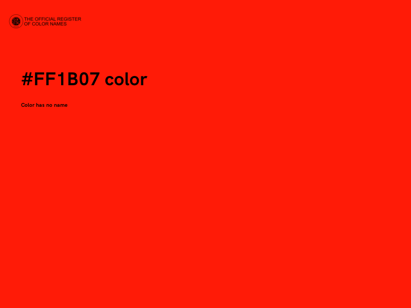 #FF1B07 color image