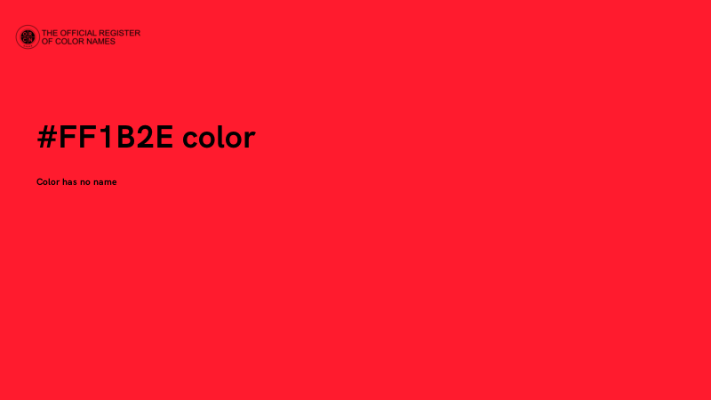 #FF1B2E color image