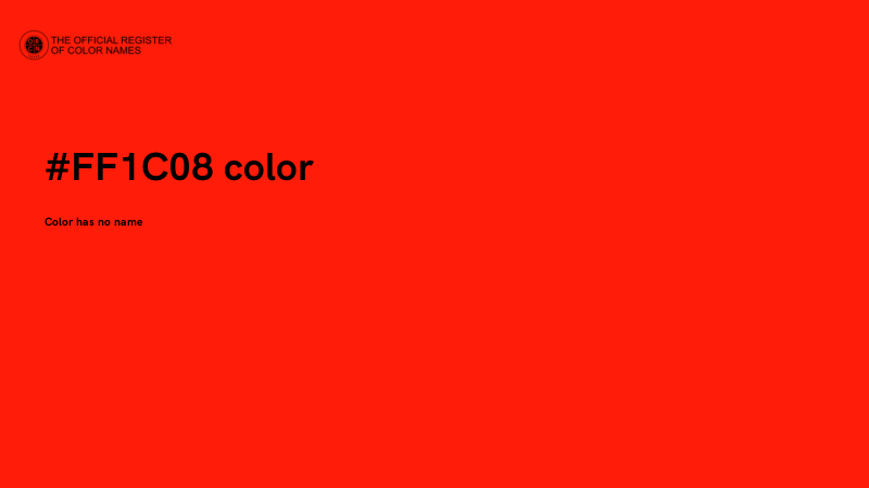 #FF1C08 color image