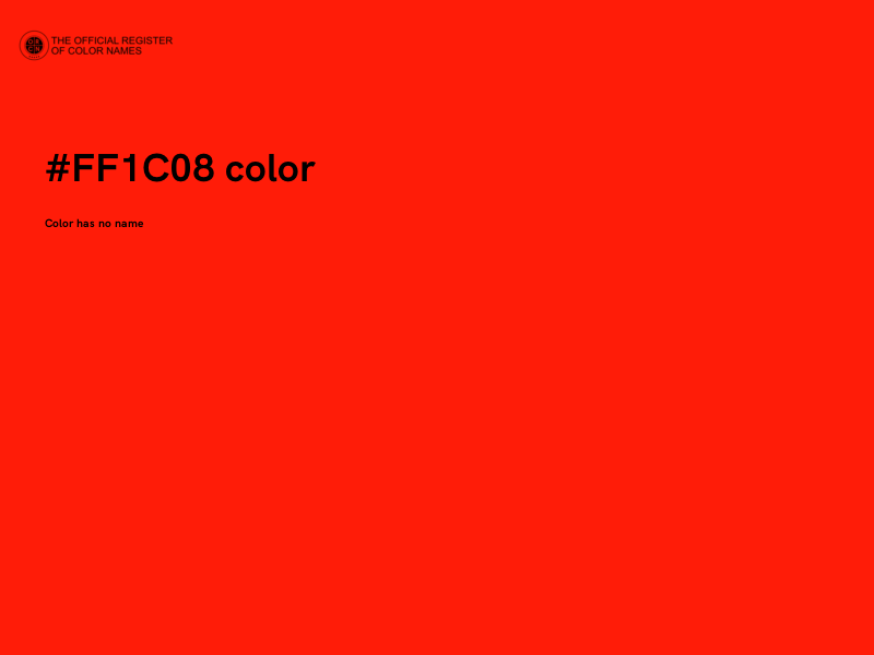 #FF1C08 color image