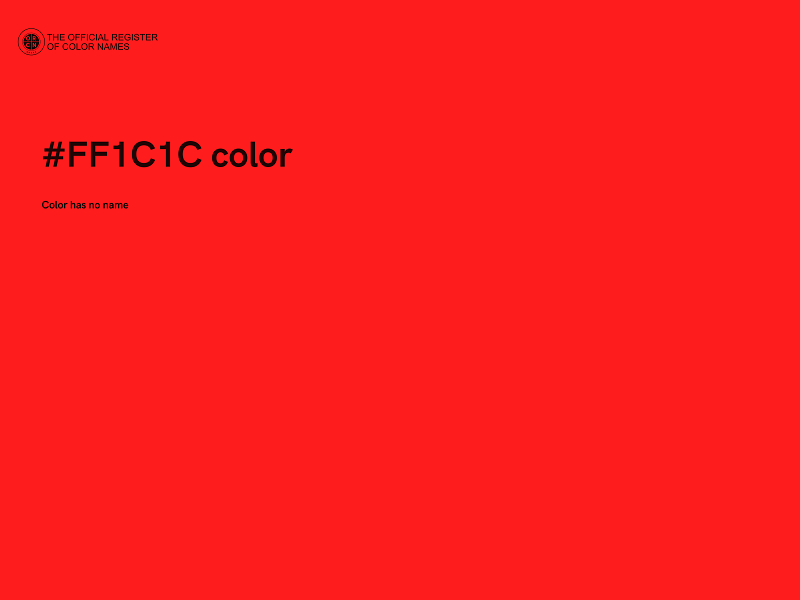 #FF1C1C color image