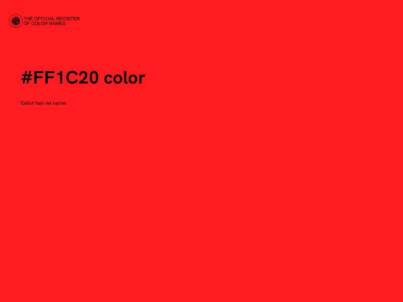 #FF1C20 color image