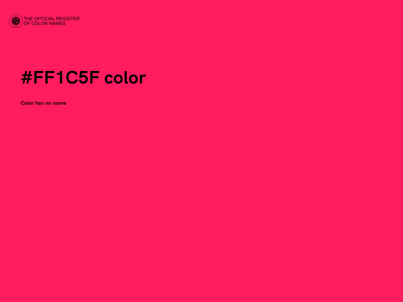 #FF1C5F color image
