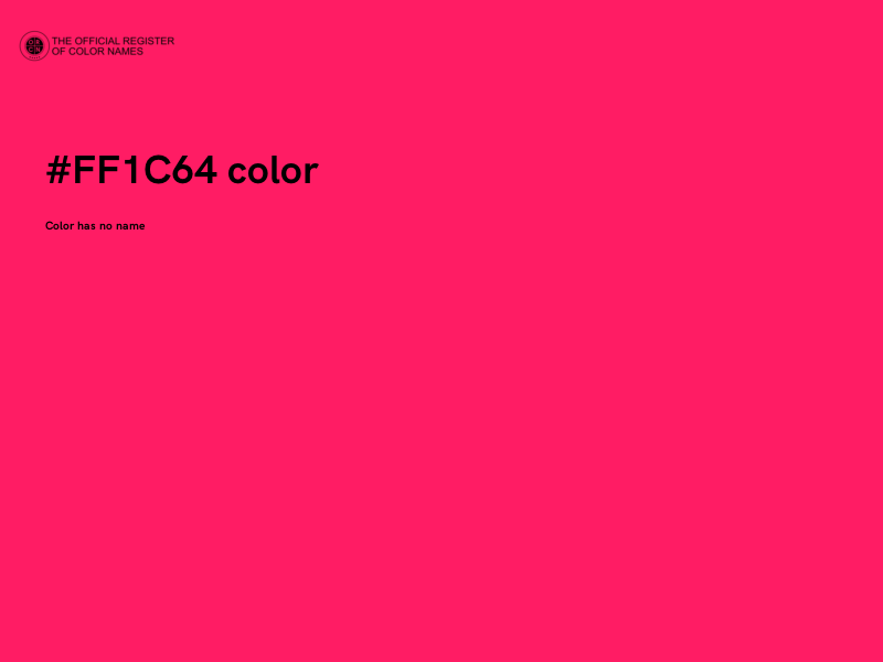 #FF1C64 color image