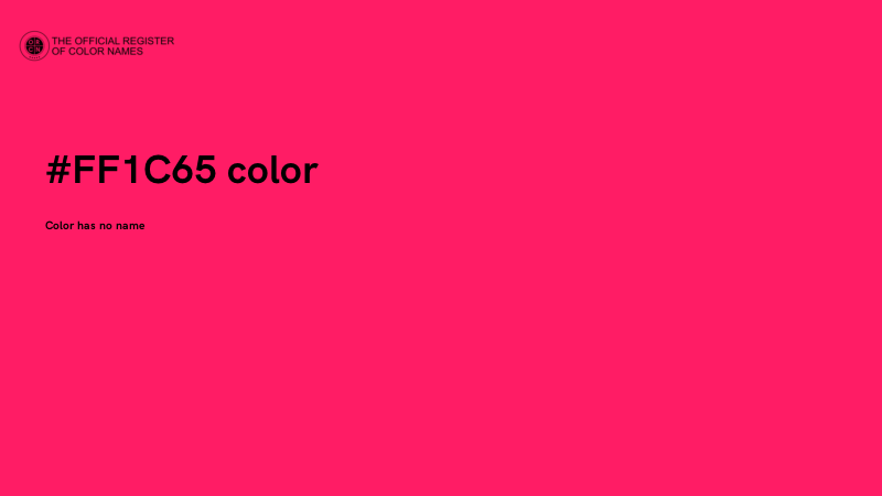 #FF1C65 color image