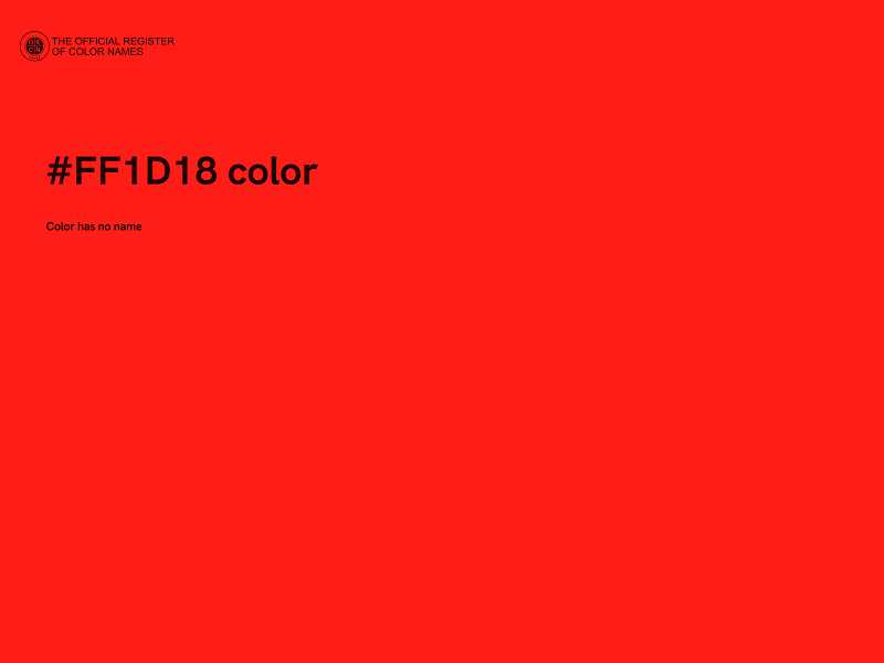 #FF1D18 color image