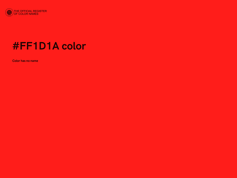 #FF1D1A color image