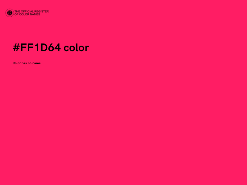 #FF1D64 color image
