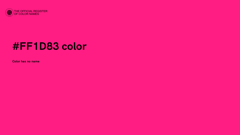 #FF1D83 color image
