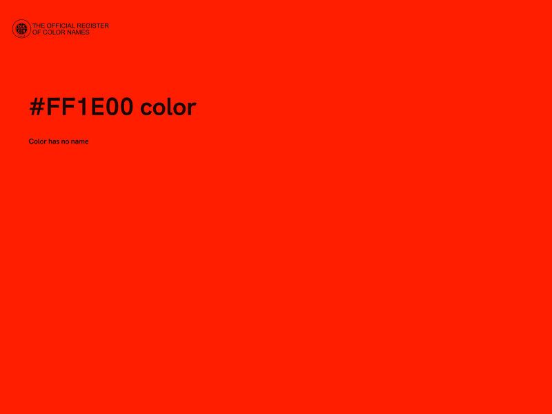 #FF1E00 color image