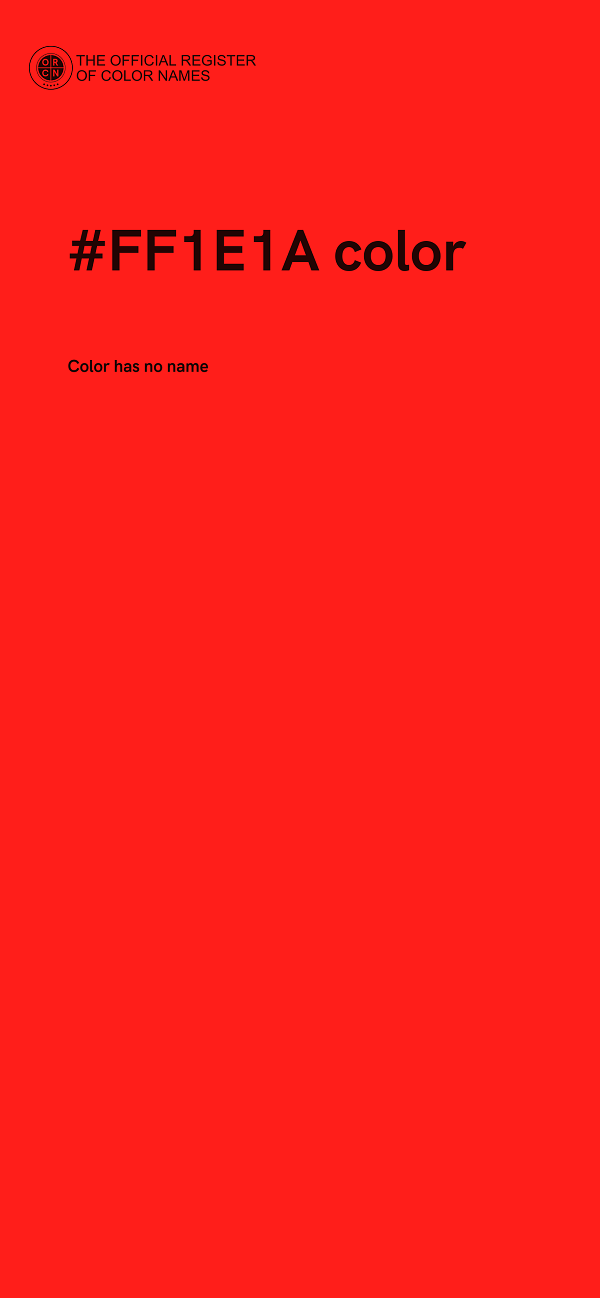 #FF1E1A color image