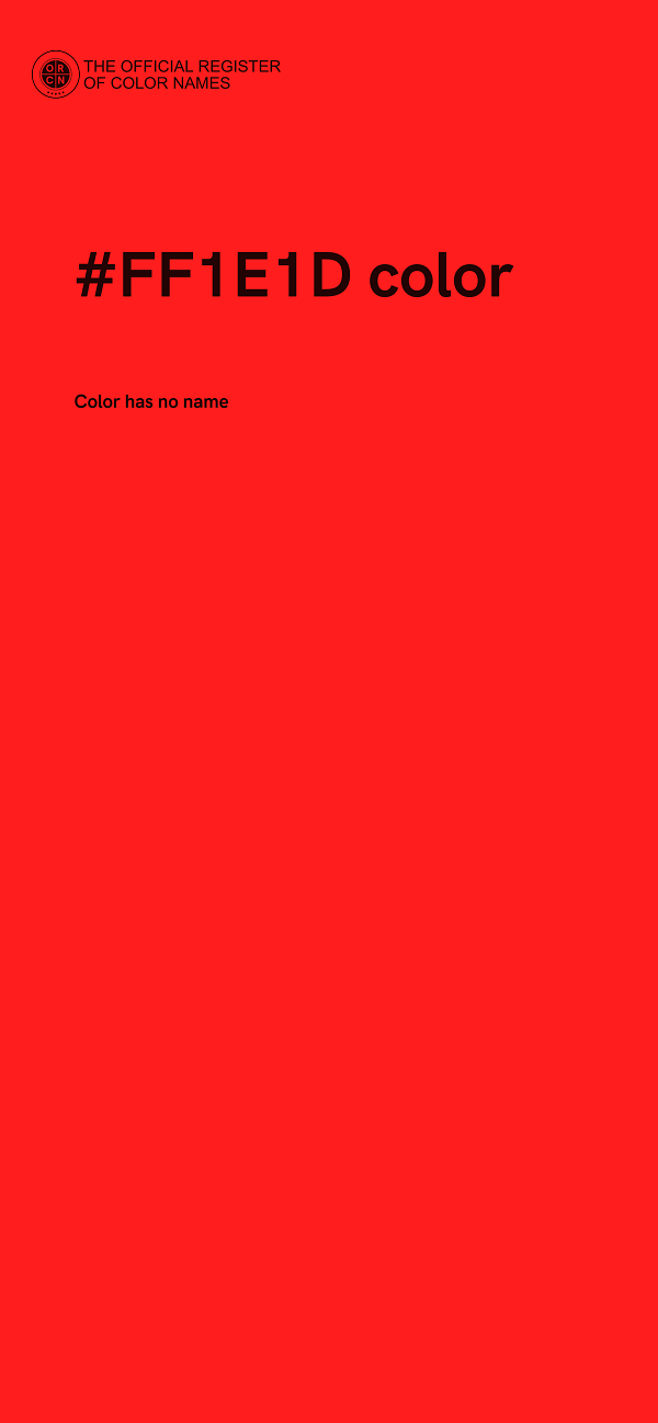 #FF1E1D color image