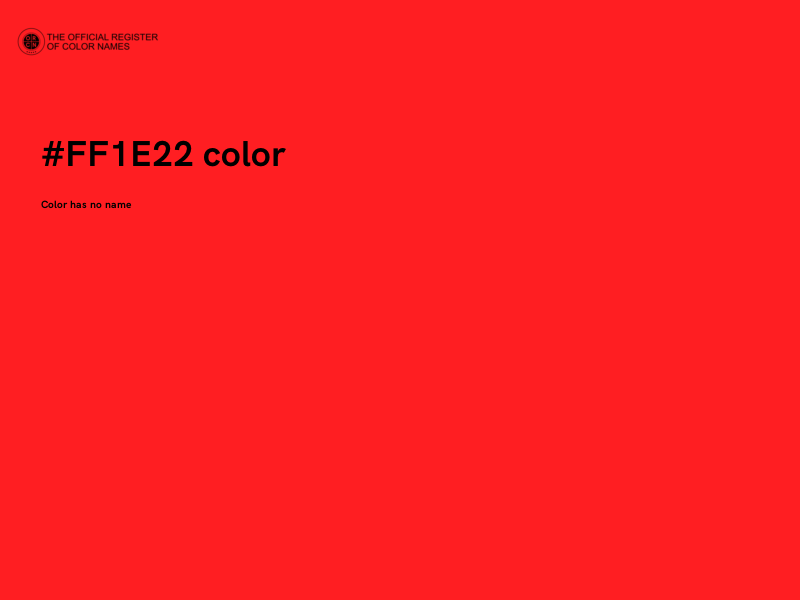 #FF1E22 color image
