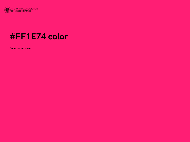 #FF1E74 color image