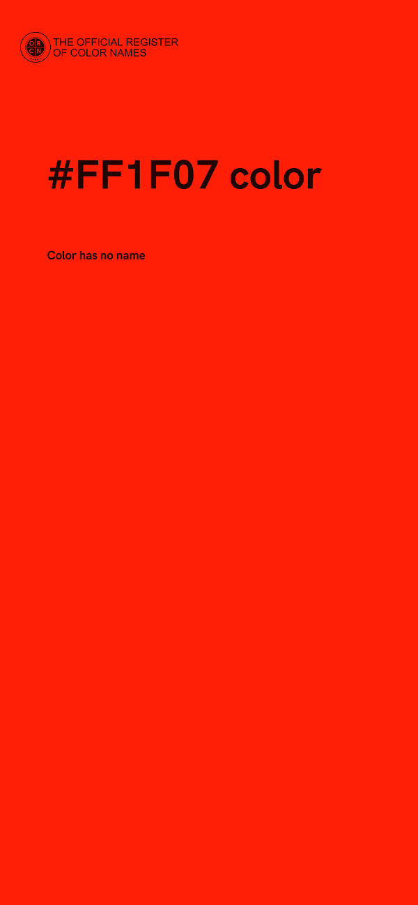 #FF1F07 color image