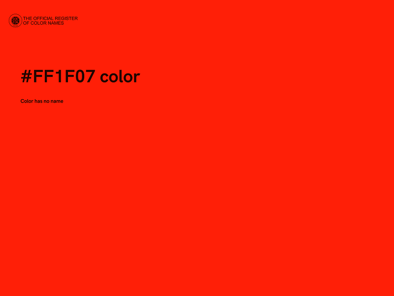 #FF1F07 color image
