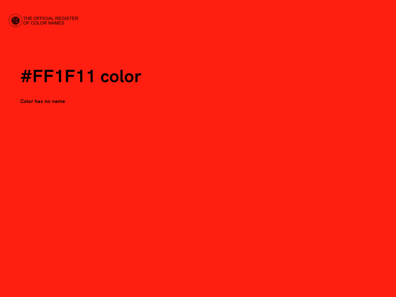 #FF1F11 color image