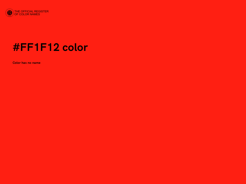 #FF1F12 color image
