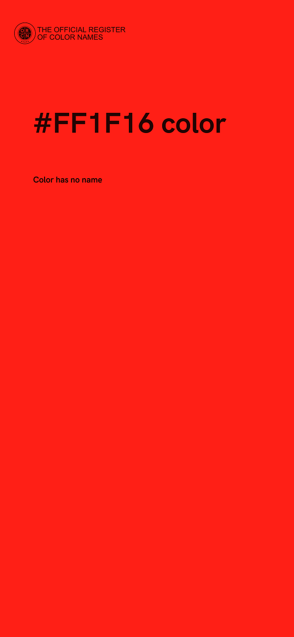 #FF1F16 color image