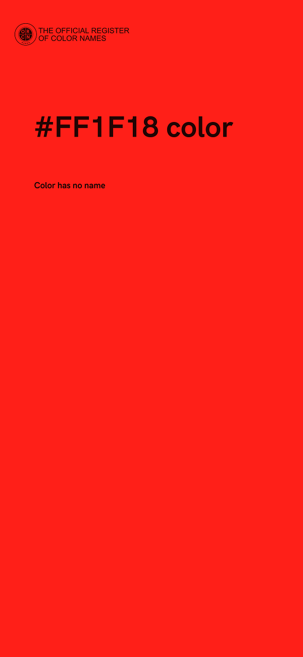 #FF1F18 color image