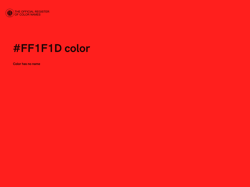 #FF1F1D color image