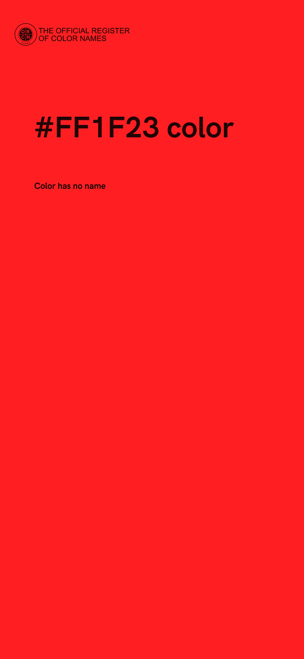 #FF1F23 color image