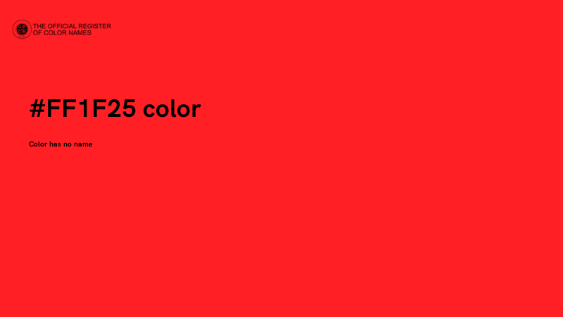 #FF1F25 color image