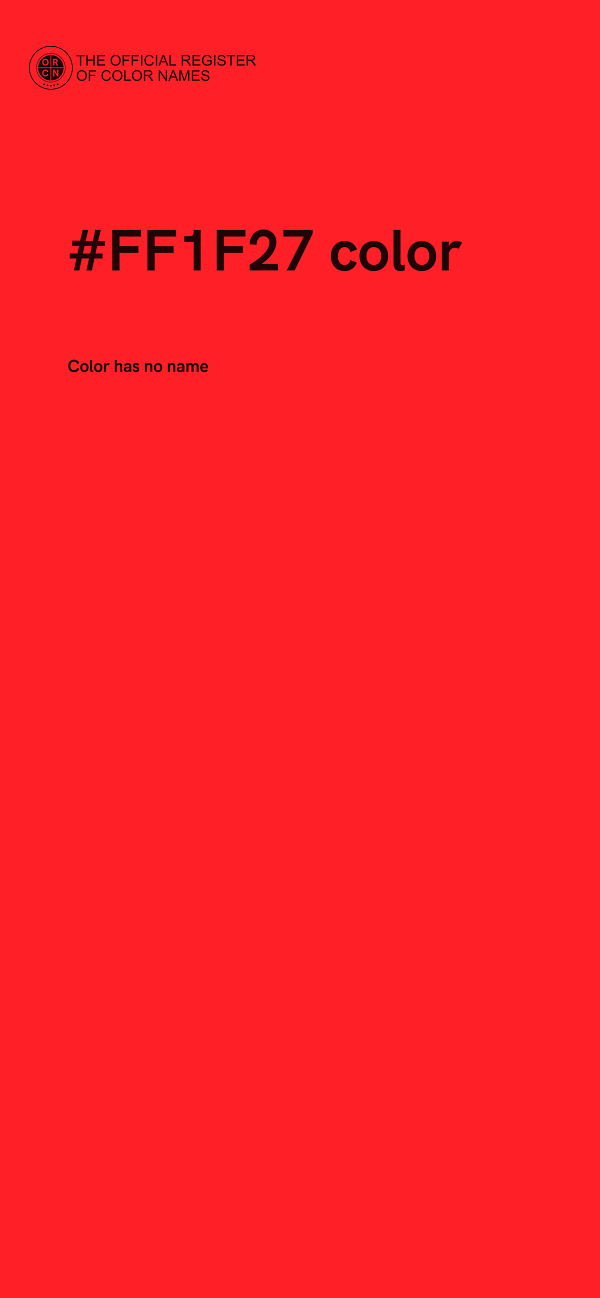 #FF1F27 color image