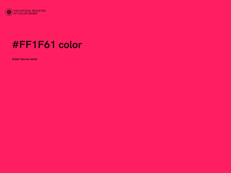 #FF1F61 color image