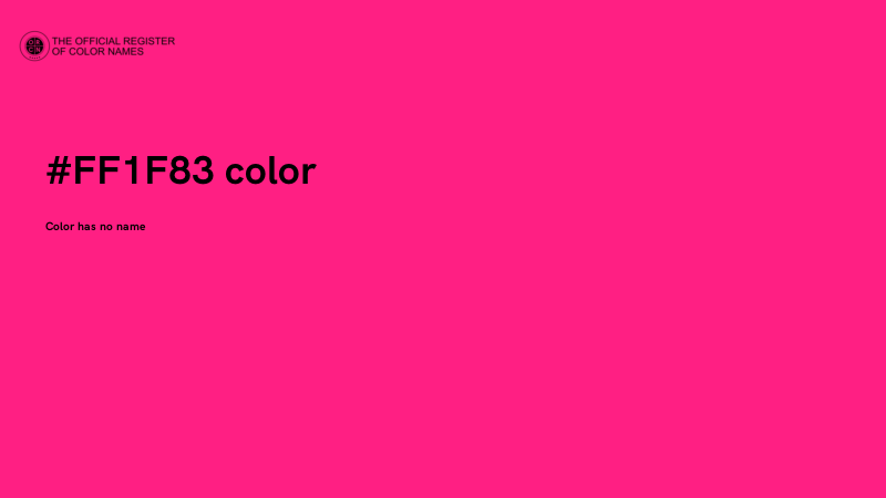 #FF1F83 color image