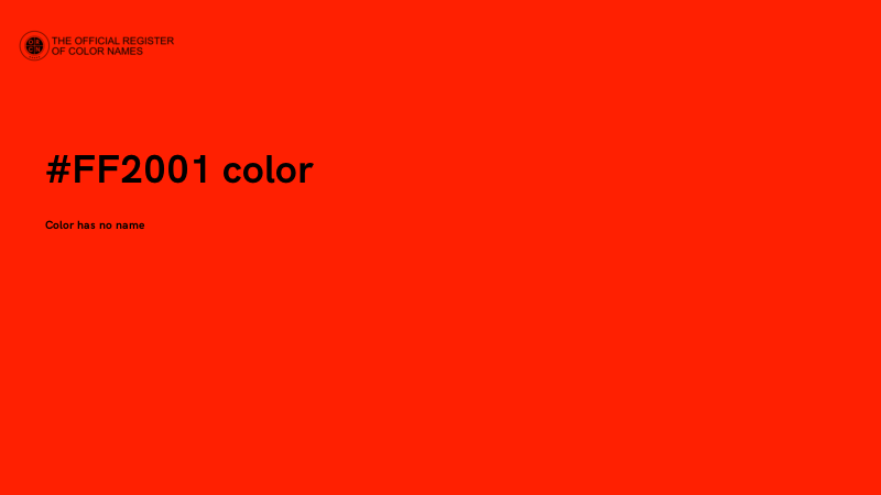 #FF2001 color image