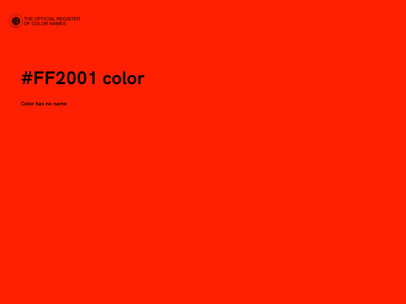#FF2001 color image