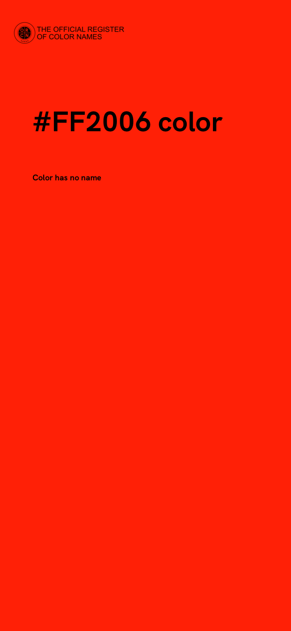 #FF2006 color image