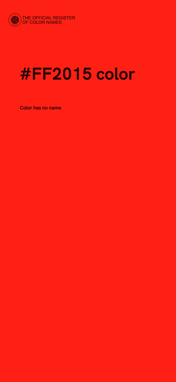 #FF2015 color image