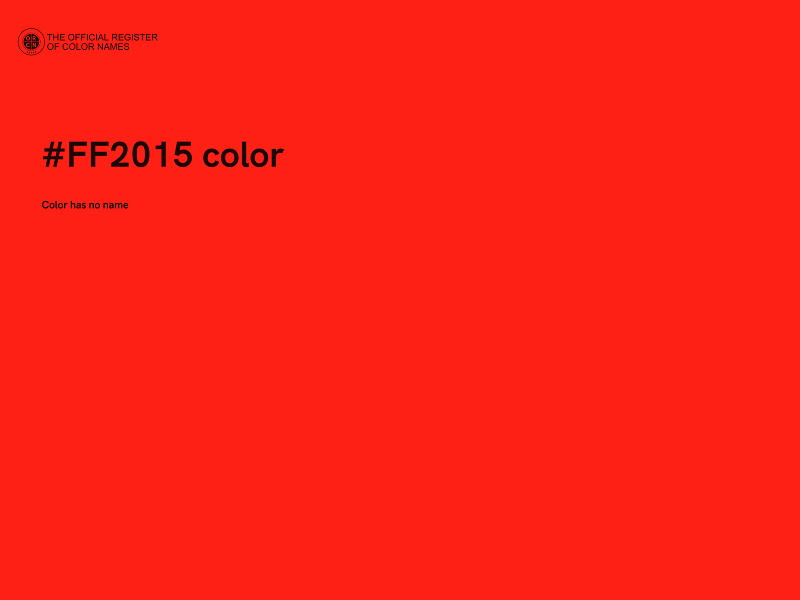 #FF2015 color image