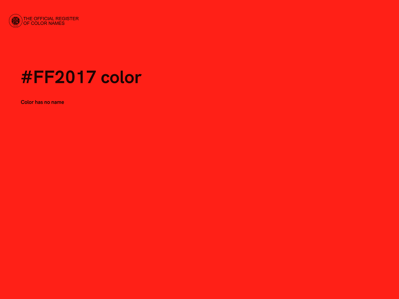 #FF2017 color image